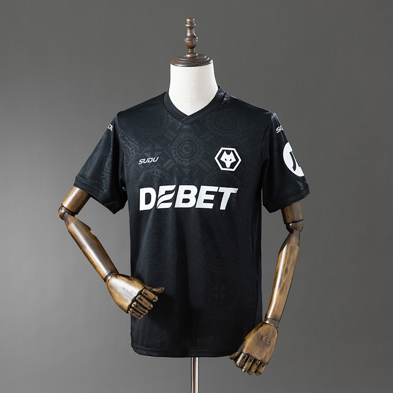 Wolves 25/26 Goalkeeper Jersey Black S-4XL (front)
