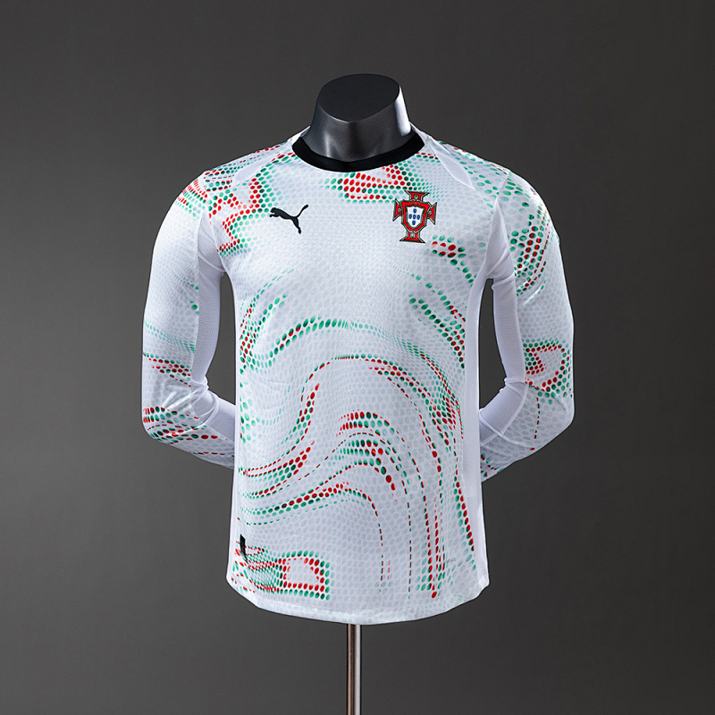 2025 Player Long Sleeve Portugal Away Jersey S-XXL (front)
