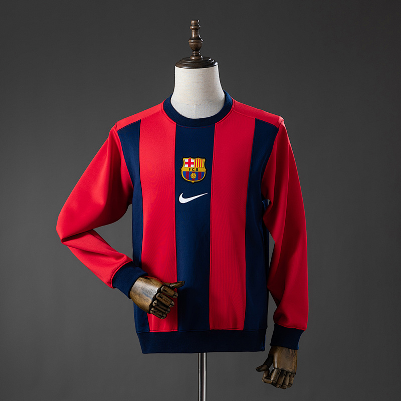 Barcelona Long-sleeved Sweatshirt - Red & Blue M-3XL (front)