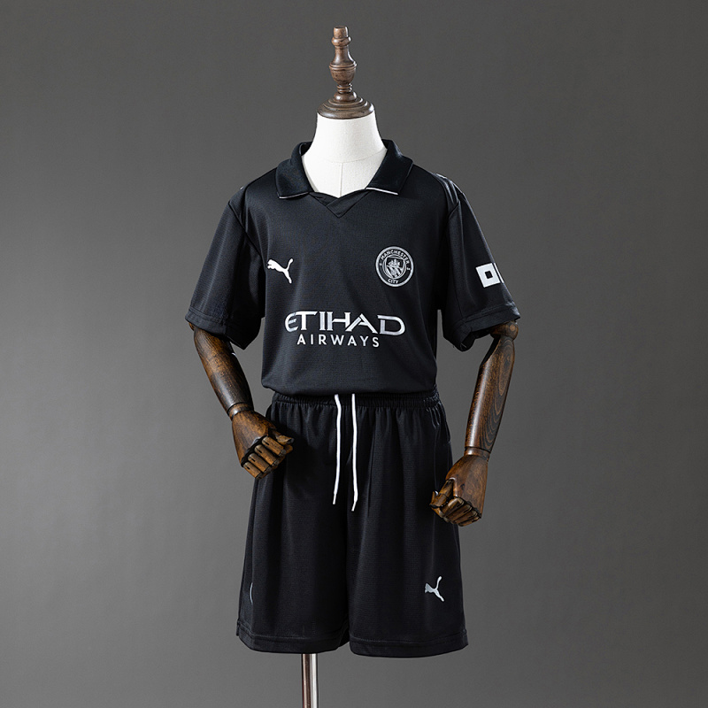 Manchester City 25/26 Away Full kids kit Jersey (front)