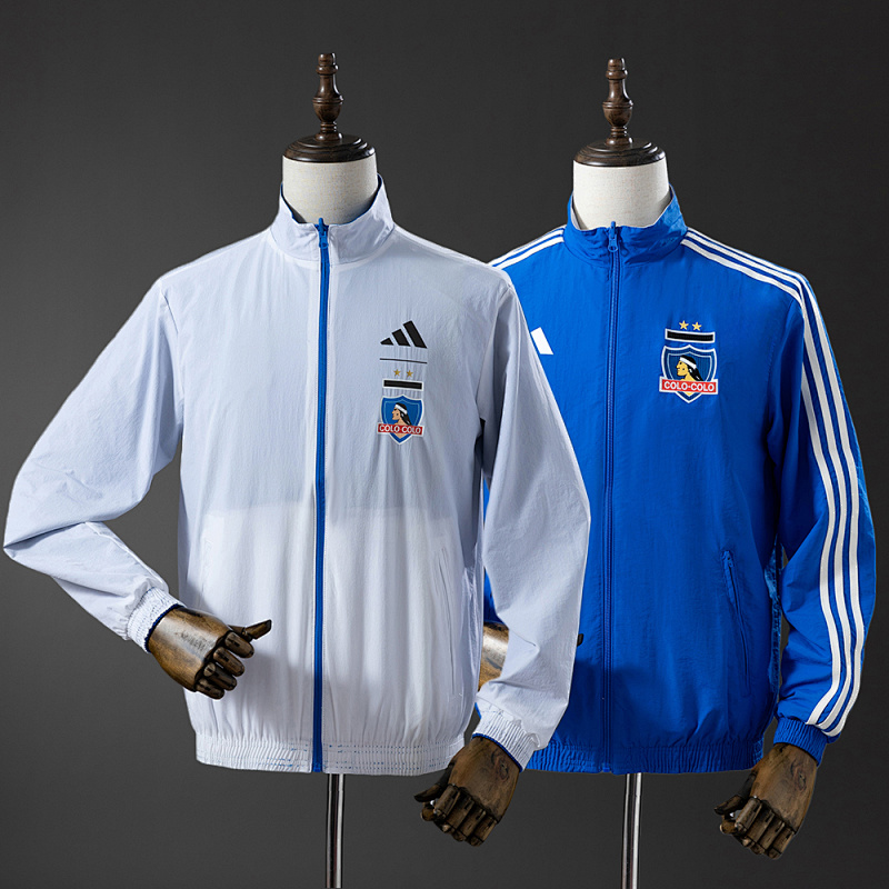 Colo Colo Reversible Jacket Windbreaker - White & Blue S-XXL (front)