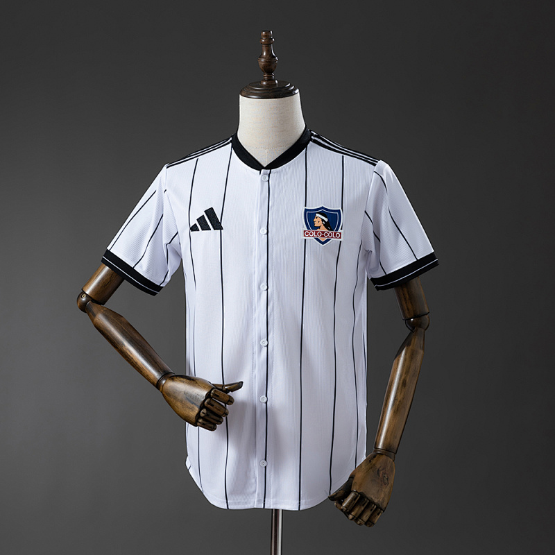 Colo Colo 25/26 US Pack Full-Button Baseball Jersey White S-4XL (front)