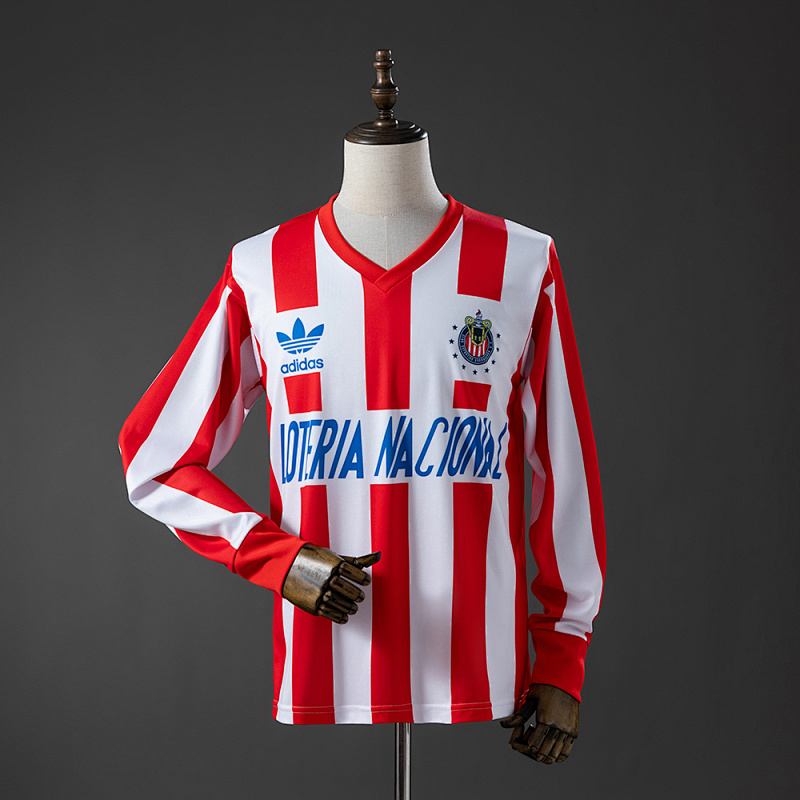 Chivas de Guadalajara 91/92 Home Long-sleeved Retro Jersey S-XXL (front)