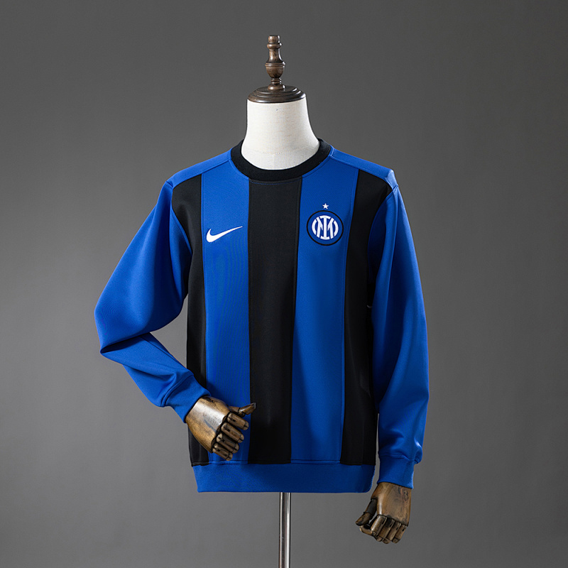 Inter Milan 25/26 Long-sleeved Sweatshirt - Dark Blue & Black M-4XL (front)
