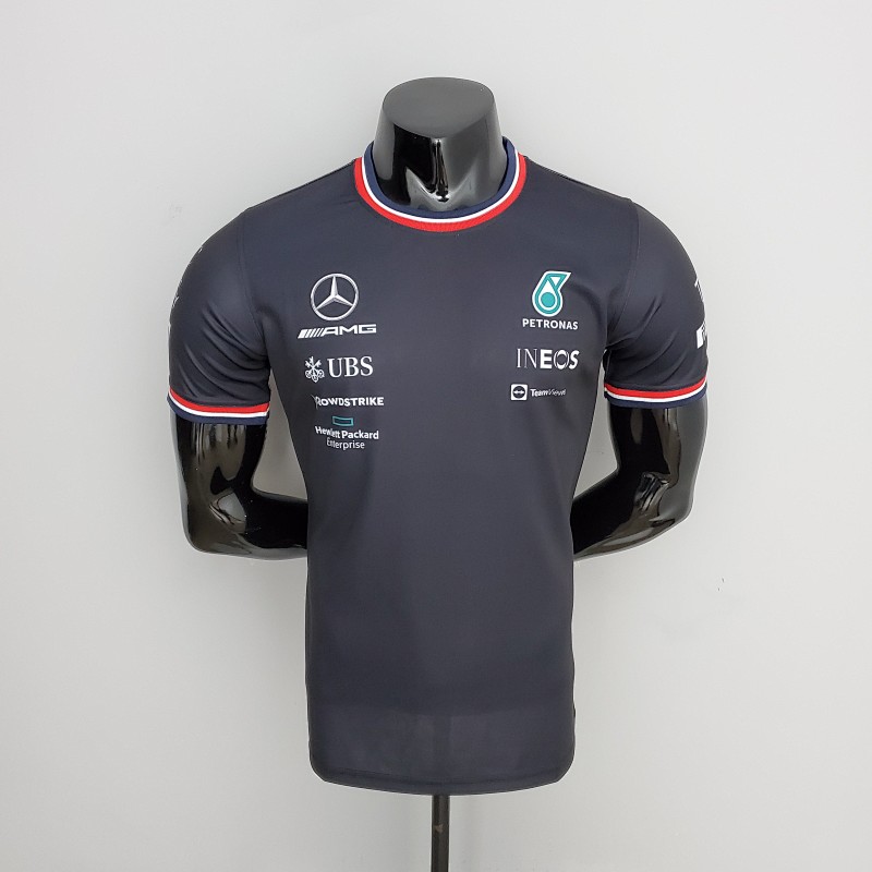 F1 Formula One 2022 Mercedes Black S-5XL (front)
