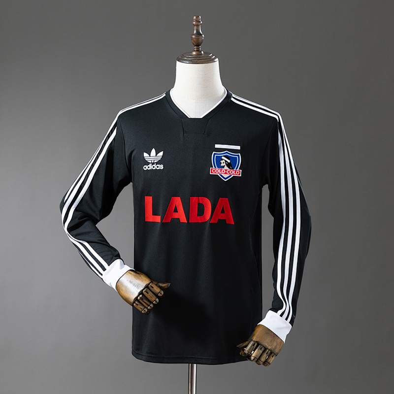 Retro long sleeve colo colo 1991 black S-XXL (front)