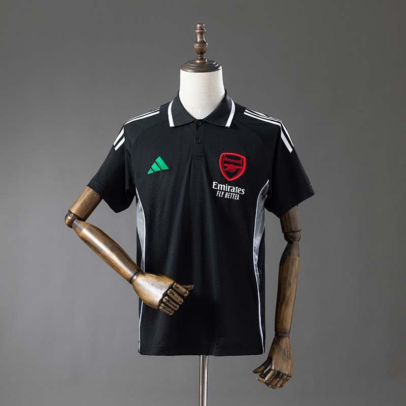 Arsenal 25/26 POLO - Black S-XXL (front)