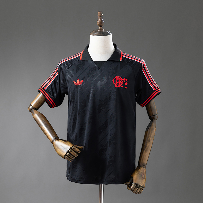 Flamengo 25/26 Lifestyler Retro - Black Jersey S-4XL (front)