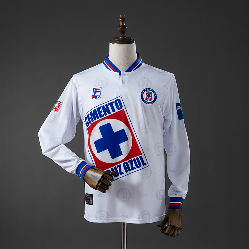 Cruz Azul 1998 Away Long-Sleeve Retro Jersey S-XXL (front)