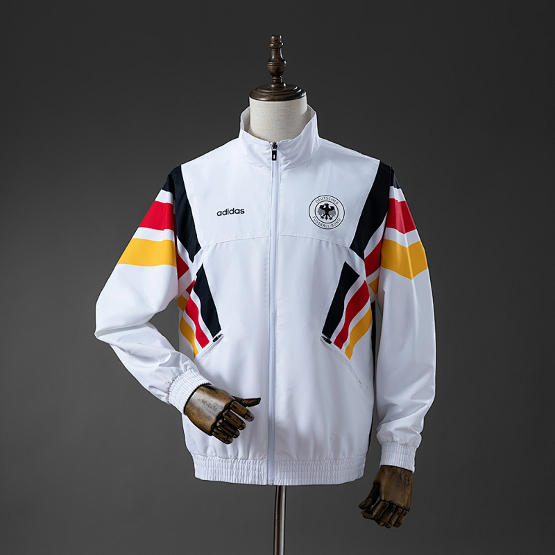 German 1996 Retro Windbreaker - White S-XXL (front)