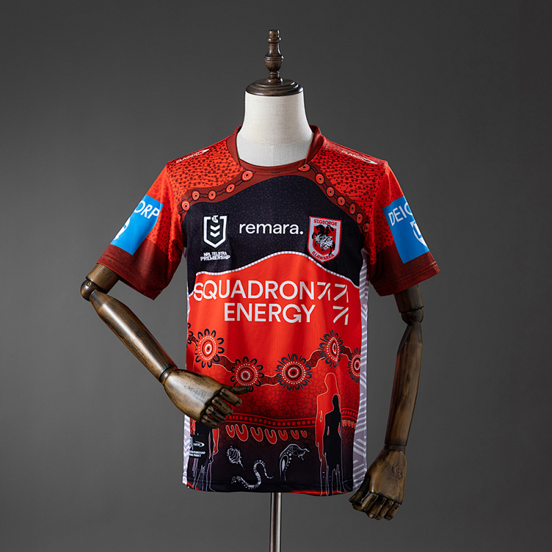 NRL St. George Illawarra Dragons 2025 Indigenous Jersey S-5XL (front)
