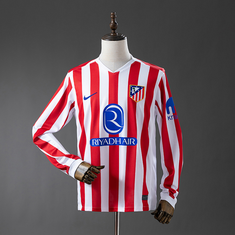 Atletico Madrid 25/26 Home Long-sleeved Jersey S-4XL (front)