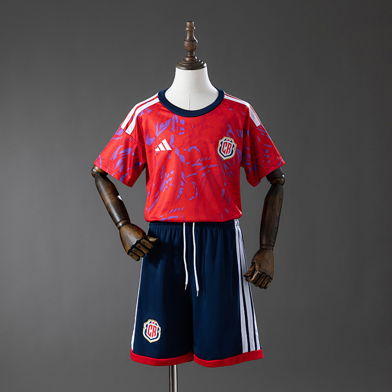 Costa Rica 2026 Home Kids Kit Jersey SIZE 16-28 (front)