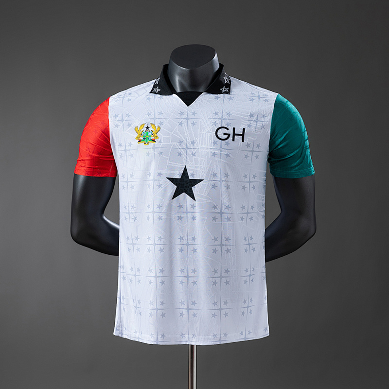 Ghana 2025 Commemorative Edition - White Player Version Jersey S-XXL (front)