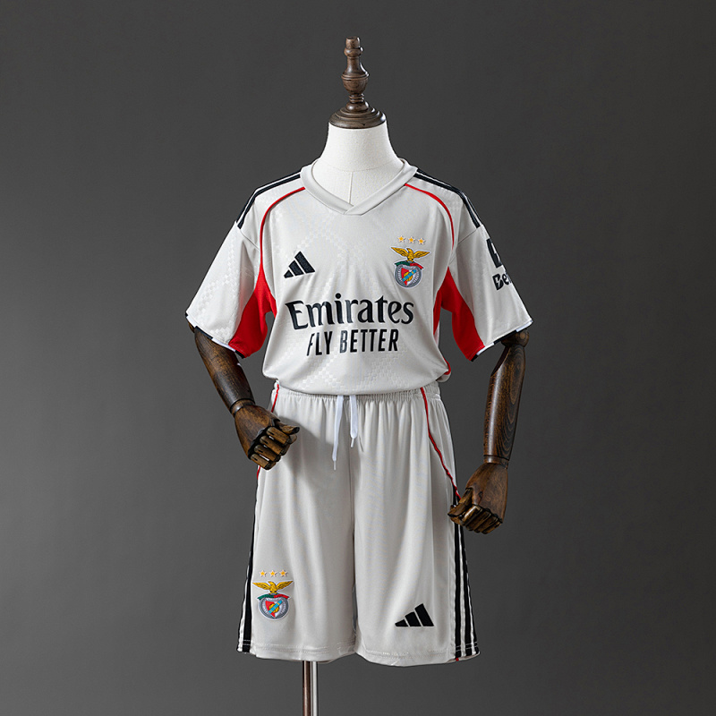 Benfica 25/26 Kids Kit Away Jersey Size：16-28 (front)