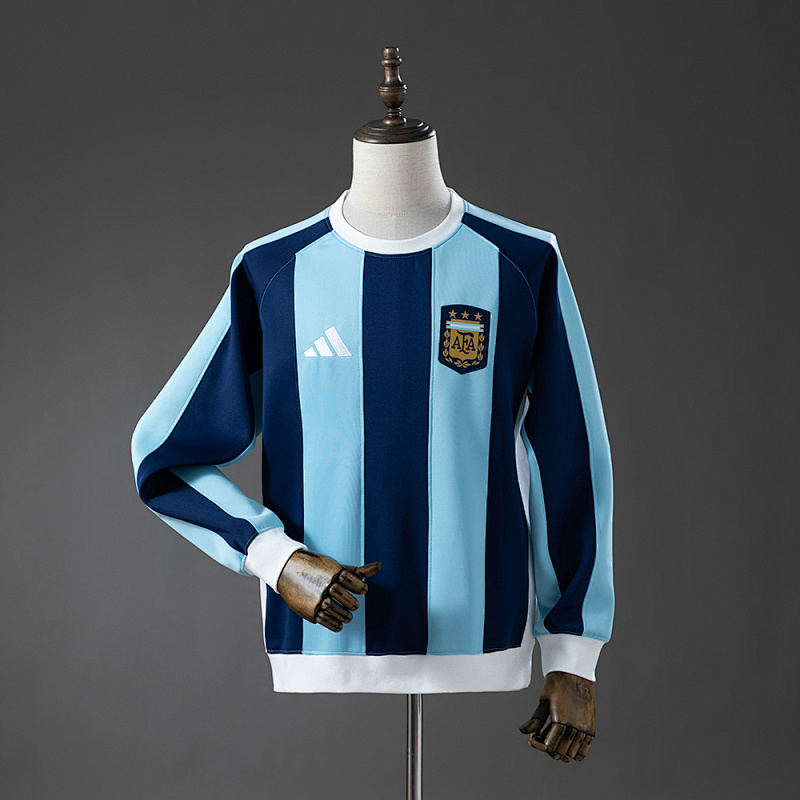 Argentina 25/26 Long-sleeved Sweatshirt - Dark Blue & Light Blue M-4XL (front)