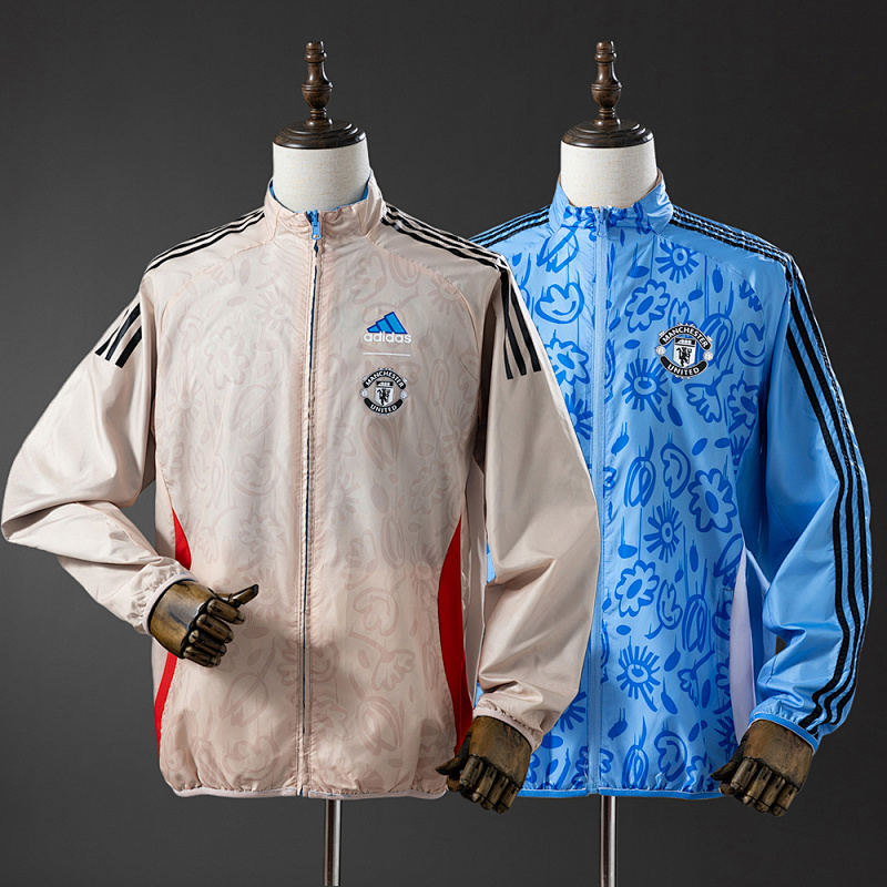 M-U Reversible Jacket Windbreaker - Beige&Blue S-XXL (front)