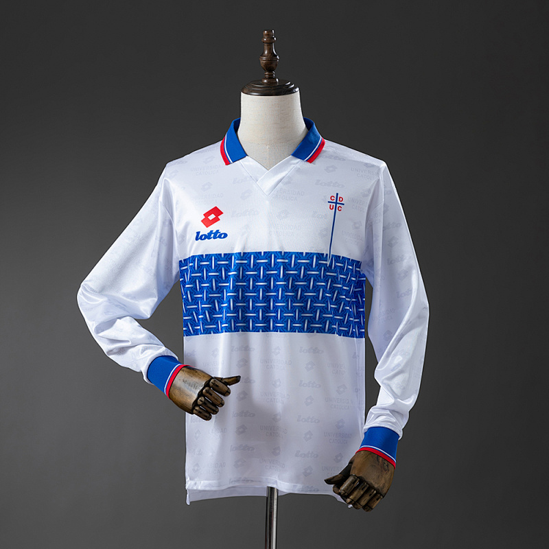 Universidad Catolica 1996 Home Retro Jersey  Long Sleeve S-XXL (front)