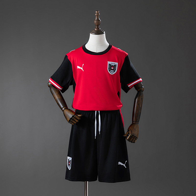 Austria 2026 Home Kids Kit Jersey SIZE 16-28 (front)