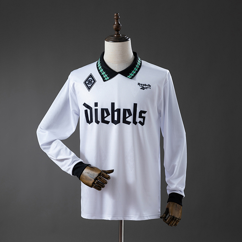 Borussia Monchengladbach 95/96 Home Long-Sleeve Retro Jersey S-XXL (front)