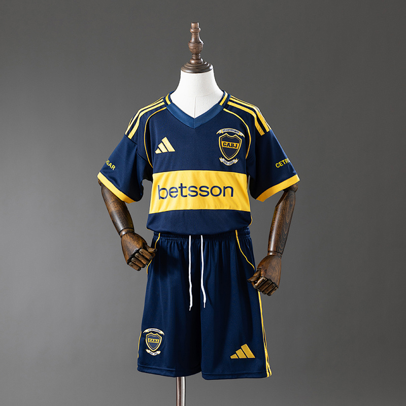 Boca Juniors 25/26 Home  Kids Size: 16-28 (front)