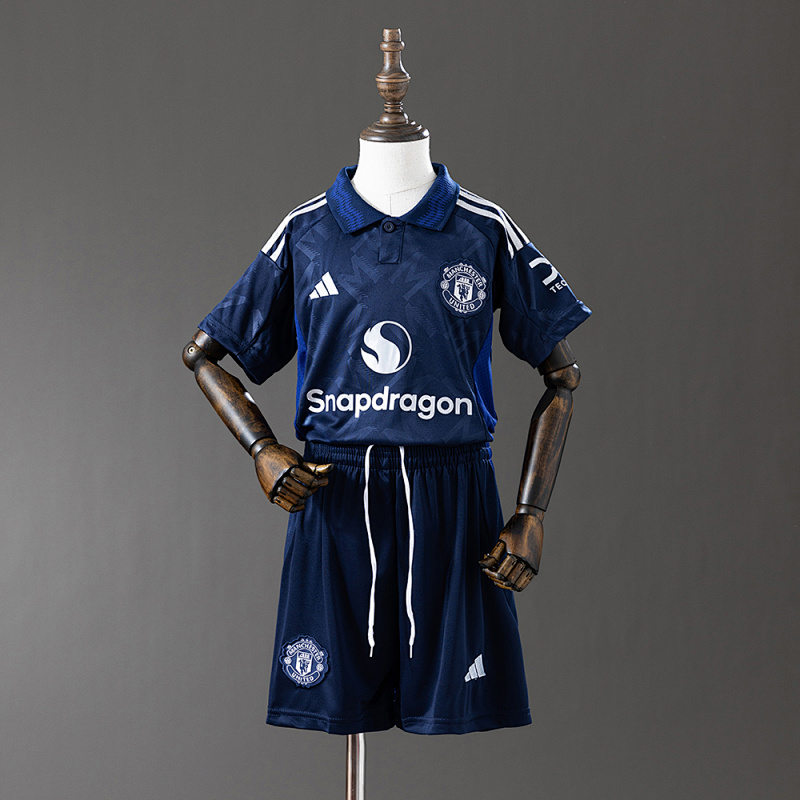 M-U 24/25 Away kids kit Jersey SZIE 16-28 (front)