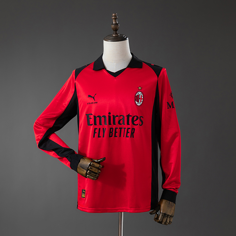 AC Milan x Slam Jam 25/26 Fourth  Long Sleeve Jersey S-4XL (front)