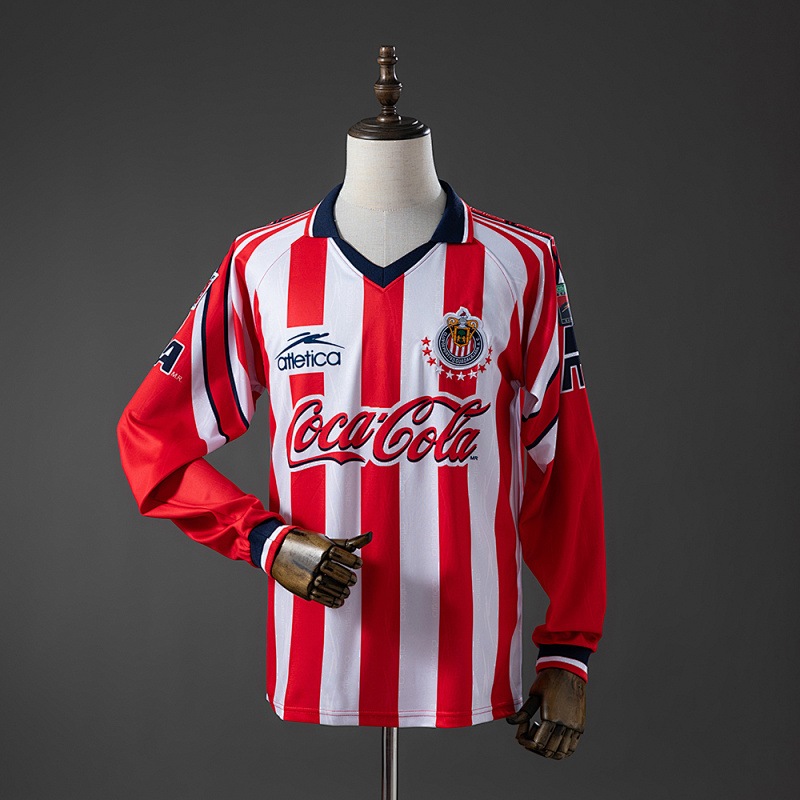 Chivas Guadalajara 98/99 Home Long-Sleeve Retro Jersey S-XXL (front)