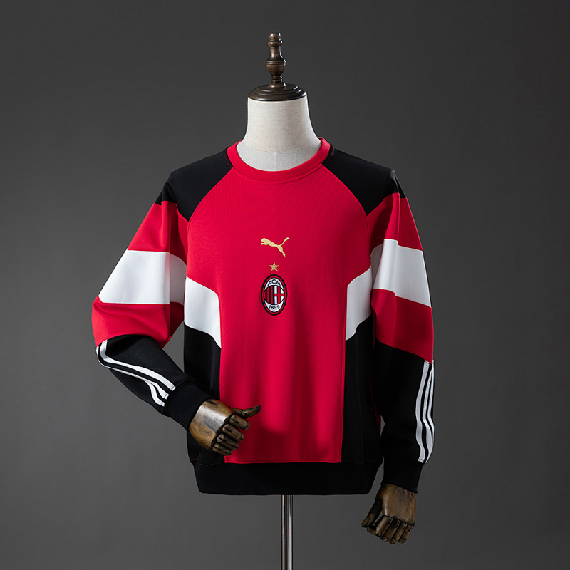AC Milan 25/26 Long-sleeved Sweatshirt - Red M-4XL (front)
