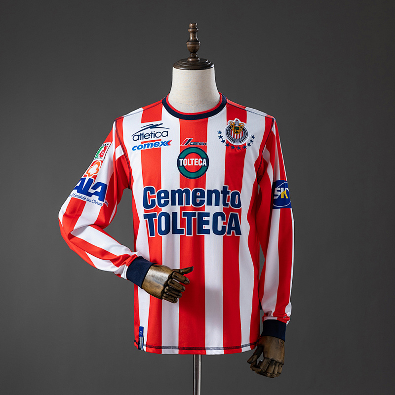Chivas de Guadalajara 02/03 Home Long-sleeved Retro Jersey S-XXL (front)