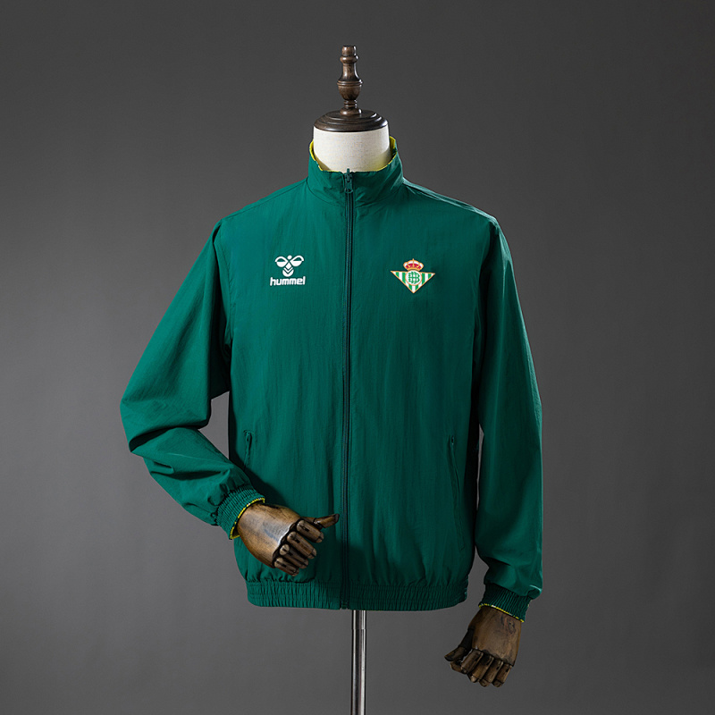 Real Betis Reversible Jacket Windbreaker - Green & Yellow S-XXL (front)