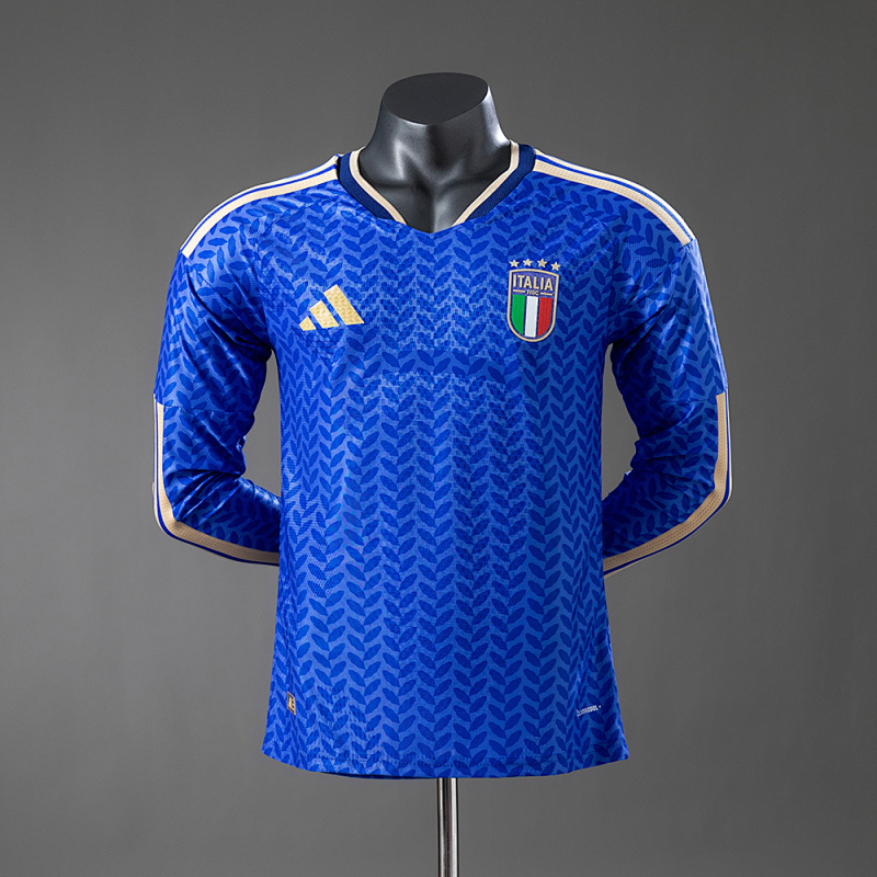 Italy 2026 Home Player Version Long-Sleeve Jersey S-4XL (front)