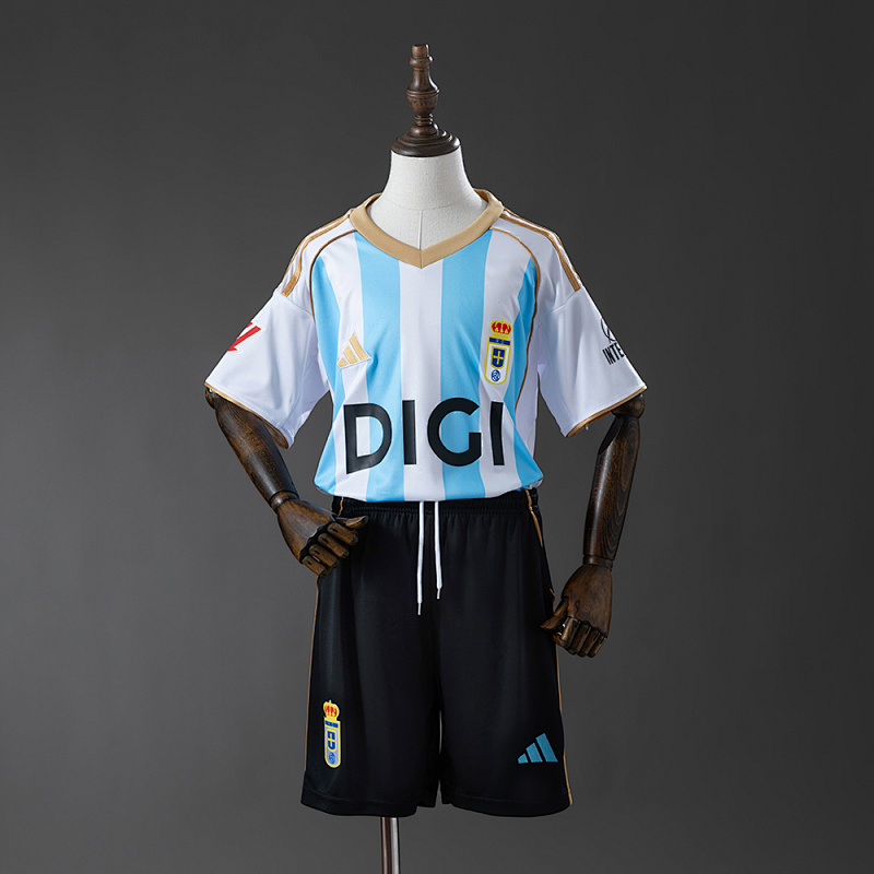 Real Oviedo 25/26 Third Away Kids Kit Jersey Size 16-28 (front)