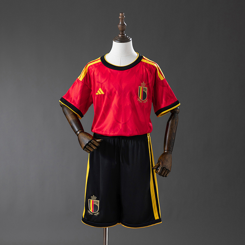 Belgium 2026 Home Kids Kit Jersey Size 16-28 (front)