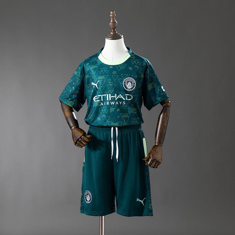 Manchester City 25/26 Fourth Away Kids Kit Jersey SIZE 16-28 (front)