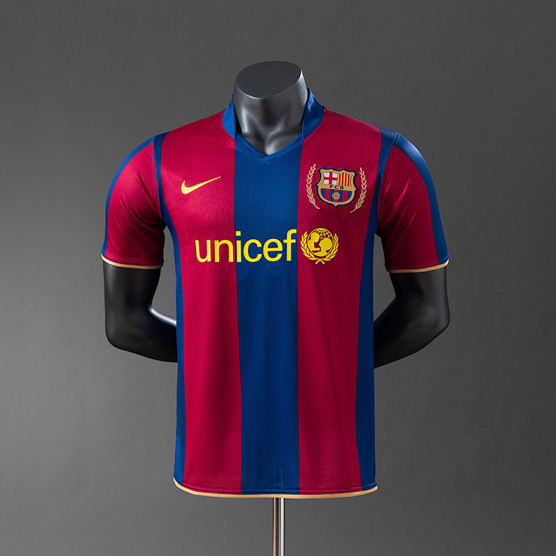Barcelona 07/08 Player Version Retro Home Jersey S-3XL (front)