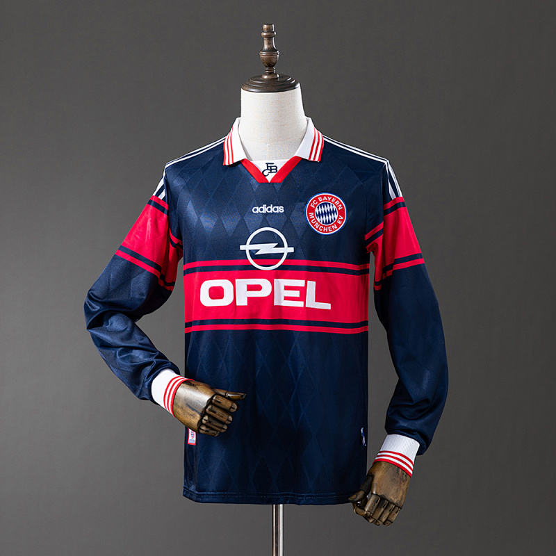 Bayern Munich 97/98 Away  Long Sleeve Retro Jersey S-XXL (front)
