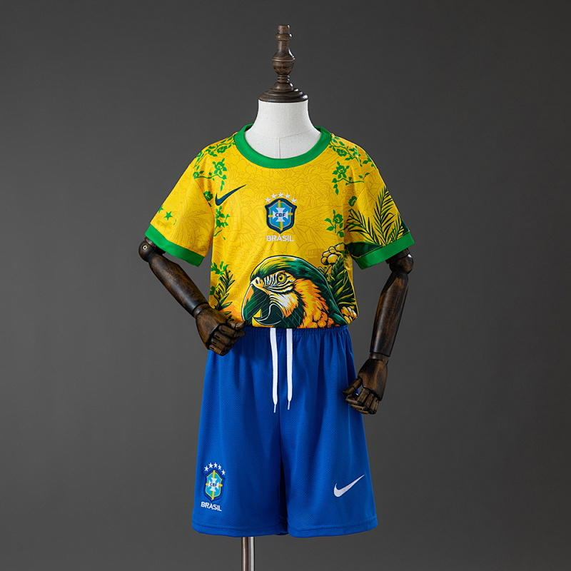 Brazil 26/27 Special Edition Kids Kit Jersey SIZE 16-28 (front)
