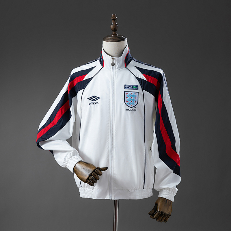 England 1998 Retro Windbreaker - White S-XXL (front)