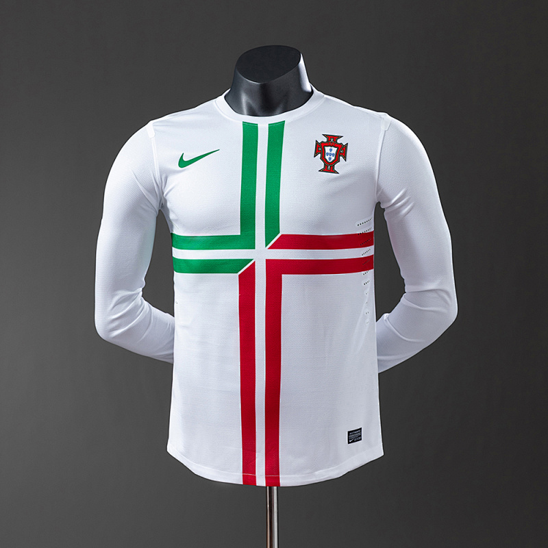 Portugal 2012 Away Long Sleeve Player Version Retro Jersey S-3XL (front)