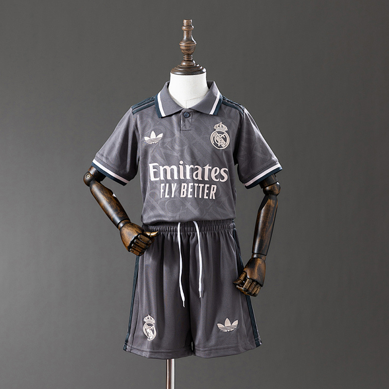 Real Madrid 24/25 Third Away kids kit Jersey SZIE 16-28 (front)