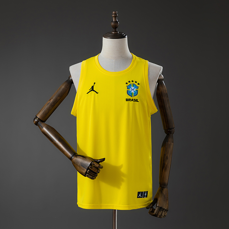 Brazil 2026 Training Vest Yellow S-4XL (front)