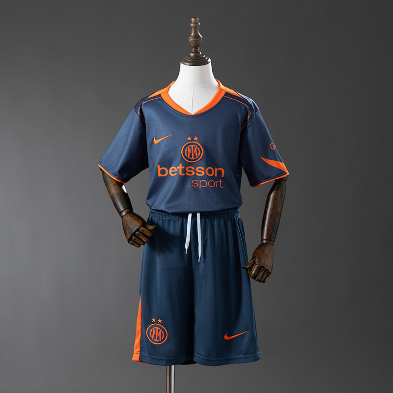 Inter Milan 25/26 Third Away Kids Kit Jersey SIZE 16-28 (front)