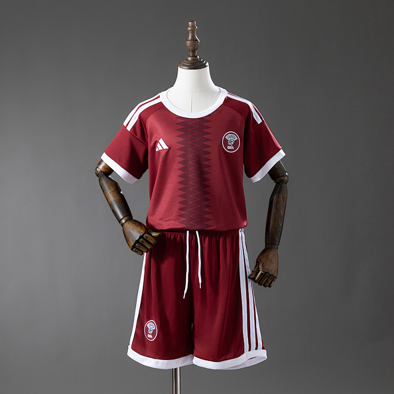 Qatar 2026 Home Kids kit Jersey SIZE 16-28 (front)
