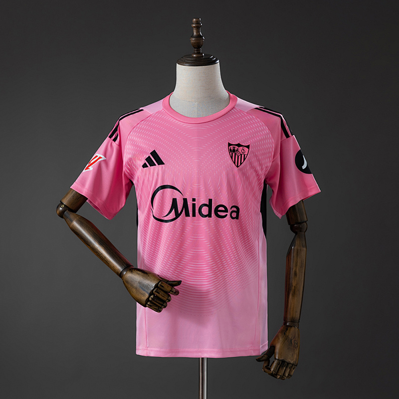 Sevilla 25/26 Goalkeeper Pink Jersey S-XXL (front)