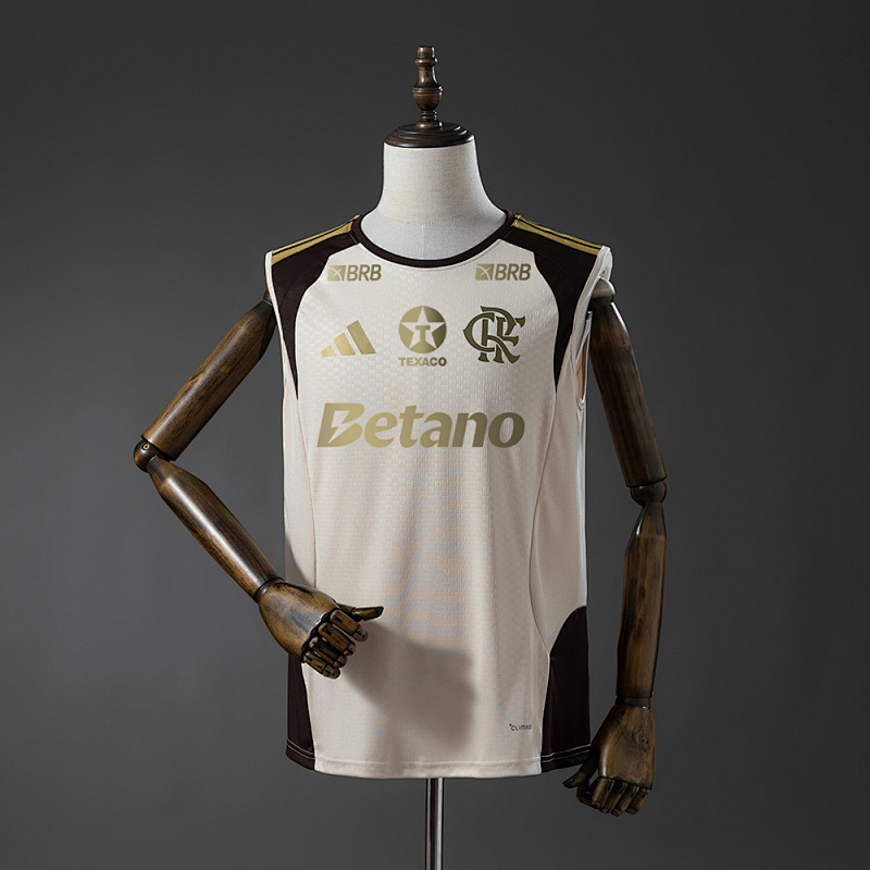 Flamengo 26/27 All sponsors Training - Apricot Vest Jersey S-4XL (front)