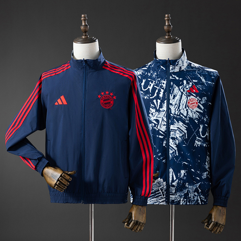 Bayern Munich 25/26 Reversible Jacket Windbreaker - Navy Blue S-3XL (front)