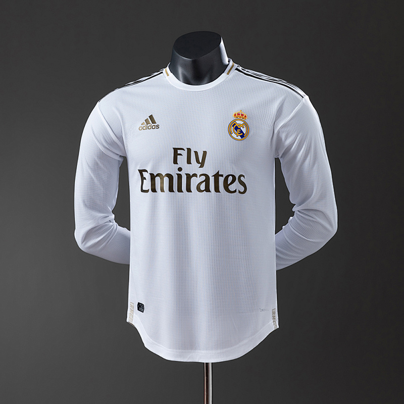 Real Madrid 19/20 Home Long Sleeve Player Version Retro Jersey S-3XL (front)
