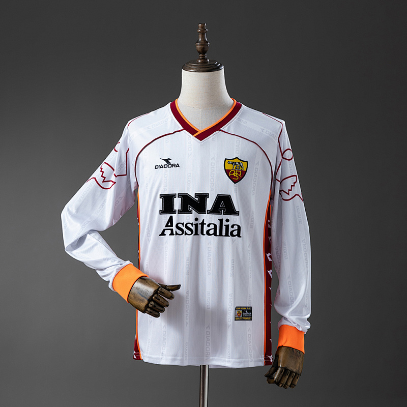 Roma 99/00 Away Long-Sleeve Retro Jersey S-XXL (front)