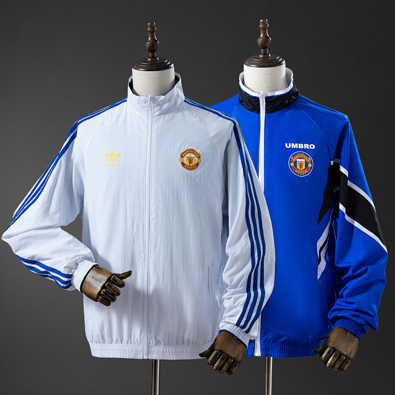 M-U Reversible Jacket Windbreaker - White & Blue S-XXL (front)